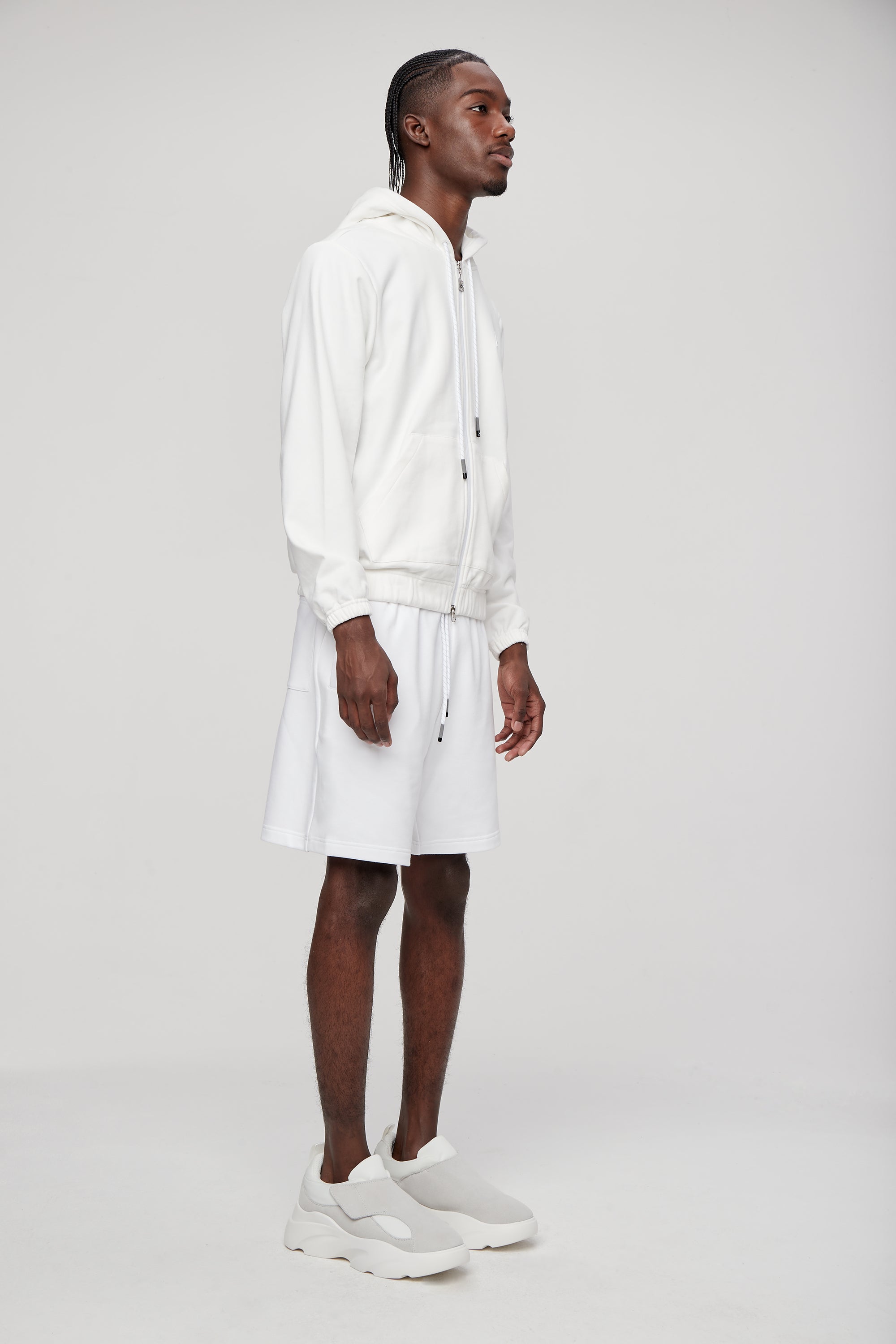 Essential Banded Zip-Up Hoodie
