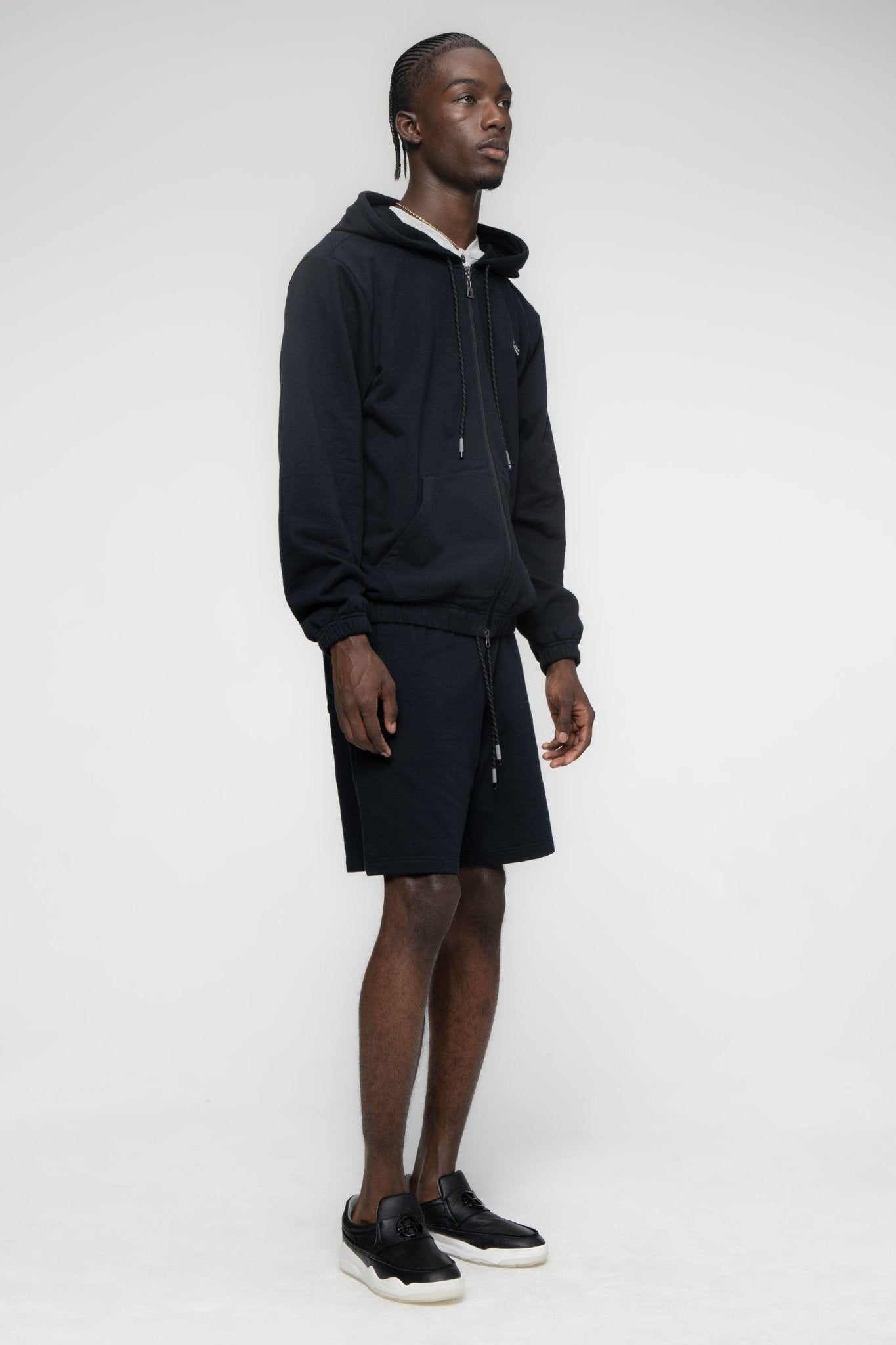 Essential Banded Zip-Up Hoodie - Magnlens
