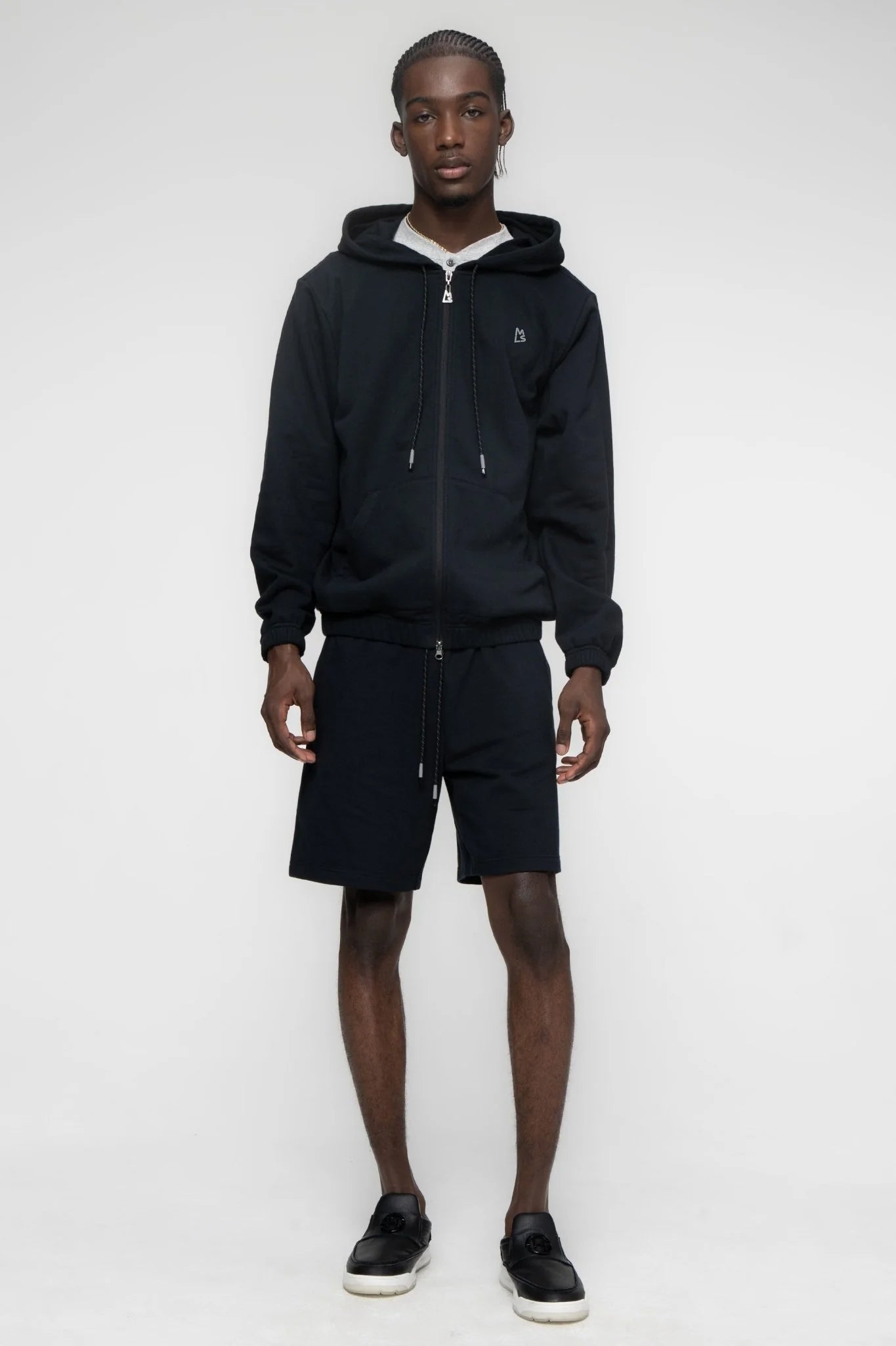 Essential Banded Zip-Up Hoodie - Magnlens