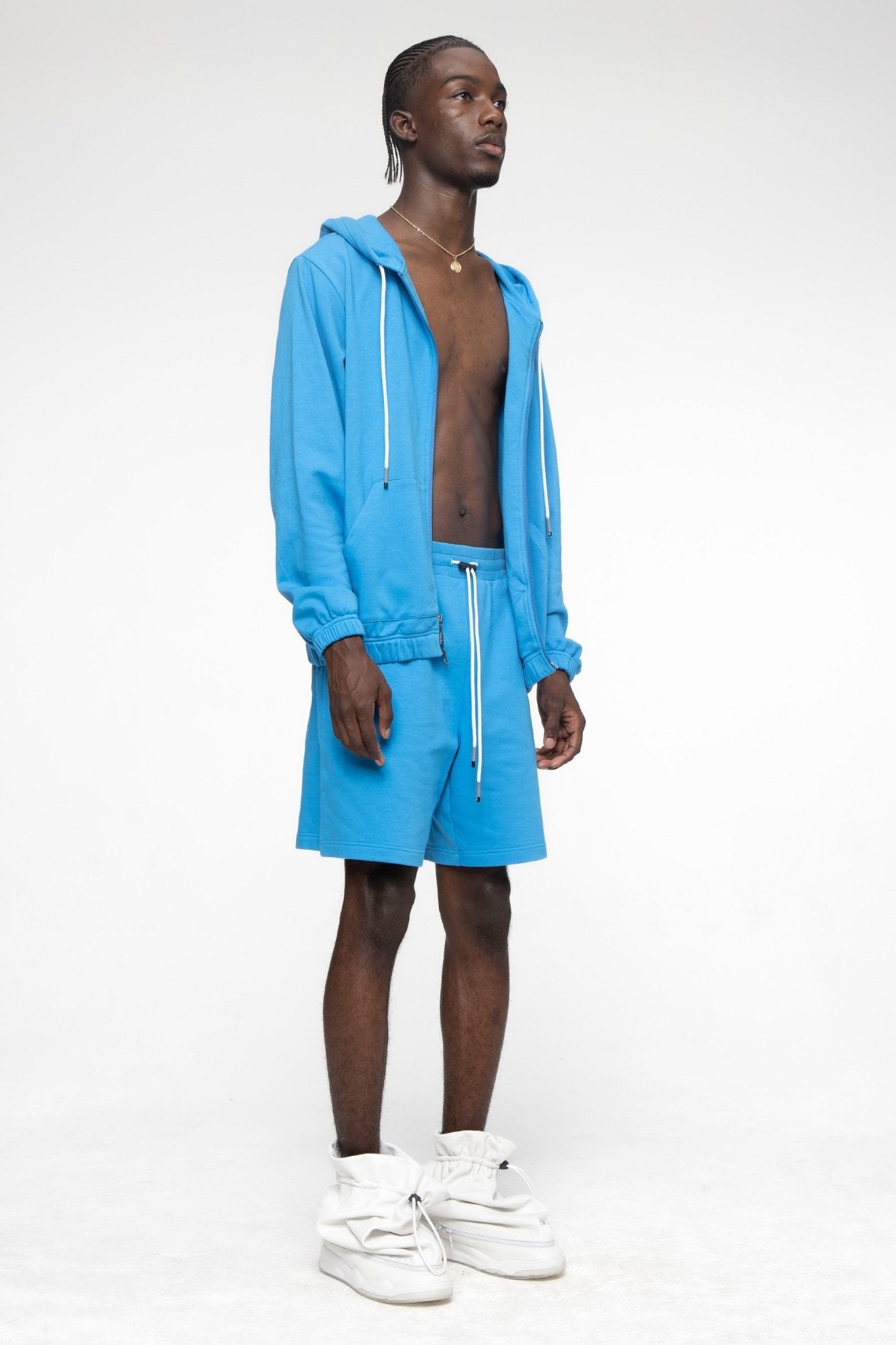 Essential Banded Zip-Up Hoodie - Magnlens