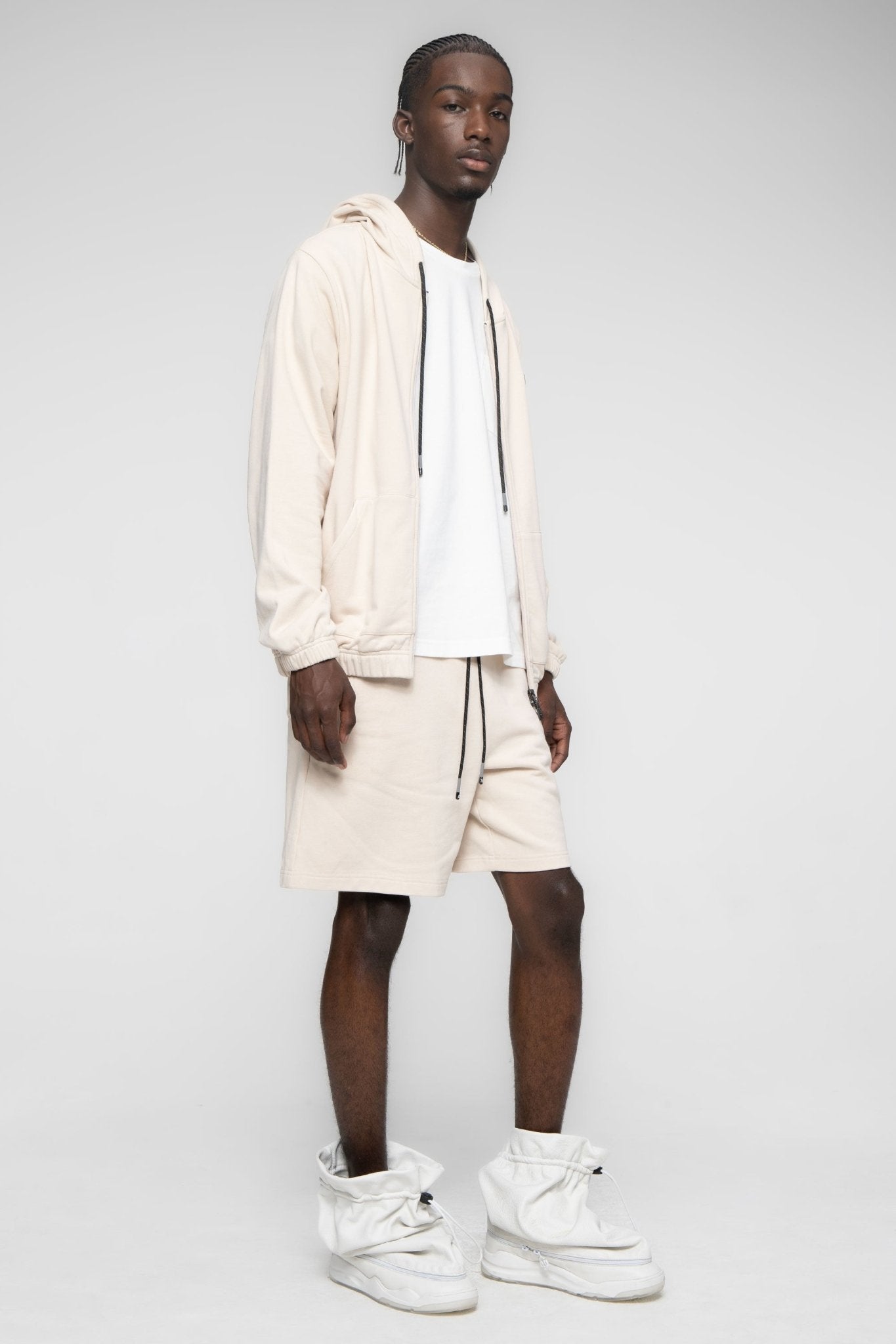Essential Banded Zip-Up Hoodie - Magnlens