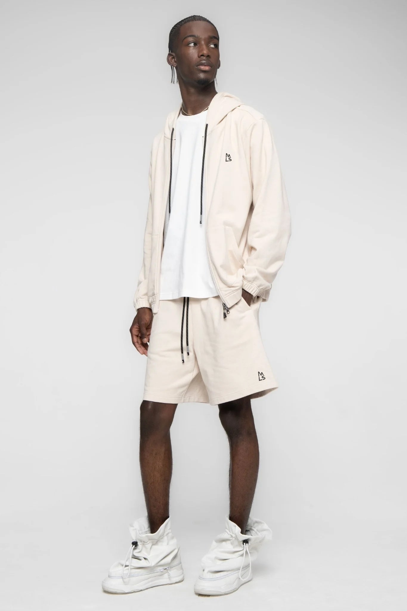 Essential Banded Zip-Up Hoodie - Magnlens