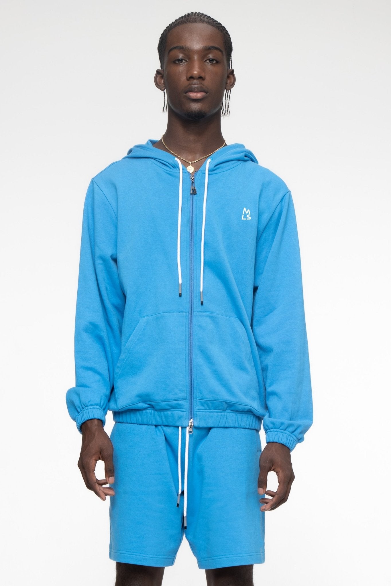 Essential Banded Zip-Up Hoodie - Magnlens