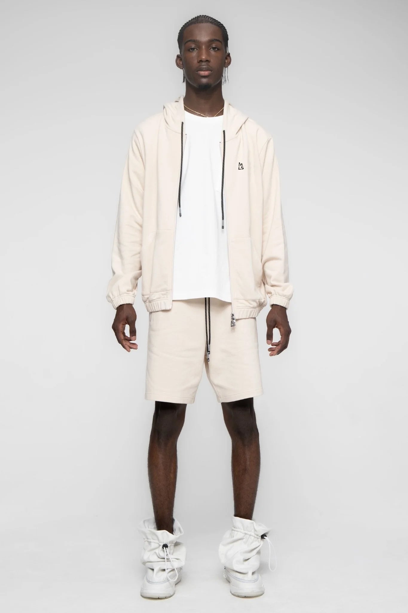 Essential Banded Zip-Up Hoodie - Magnlens