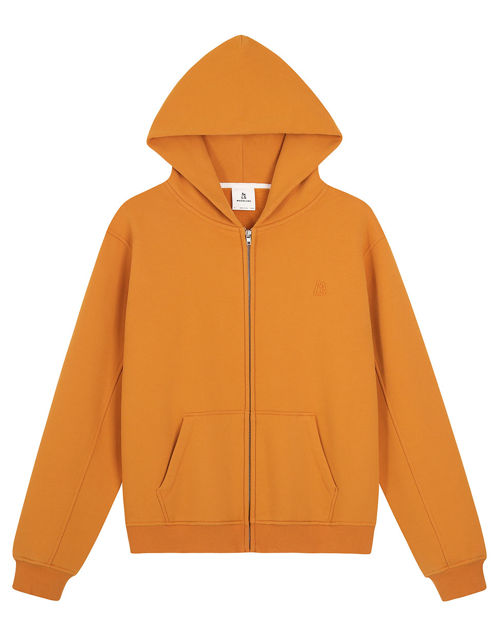 Orange zip up hoodie hotsell