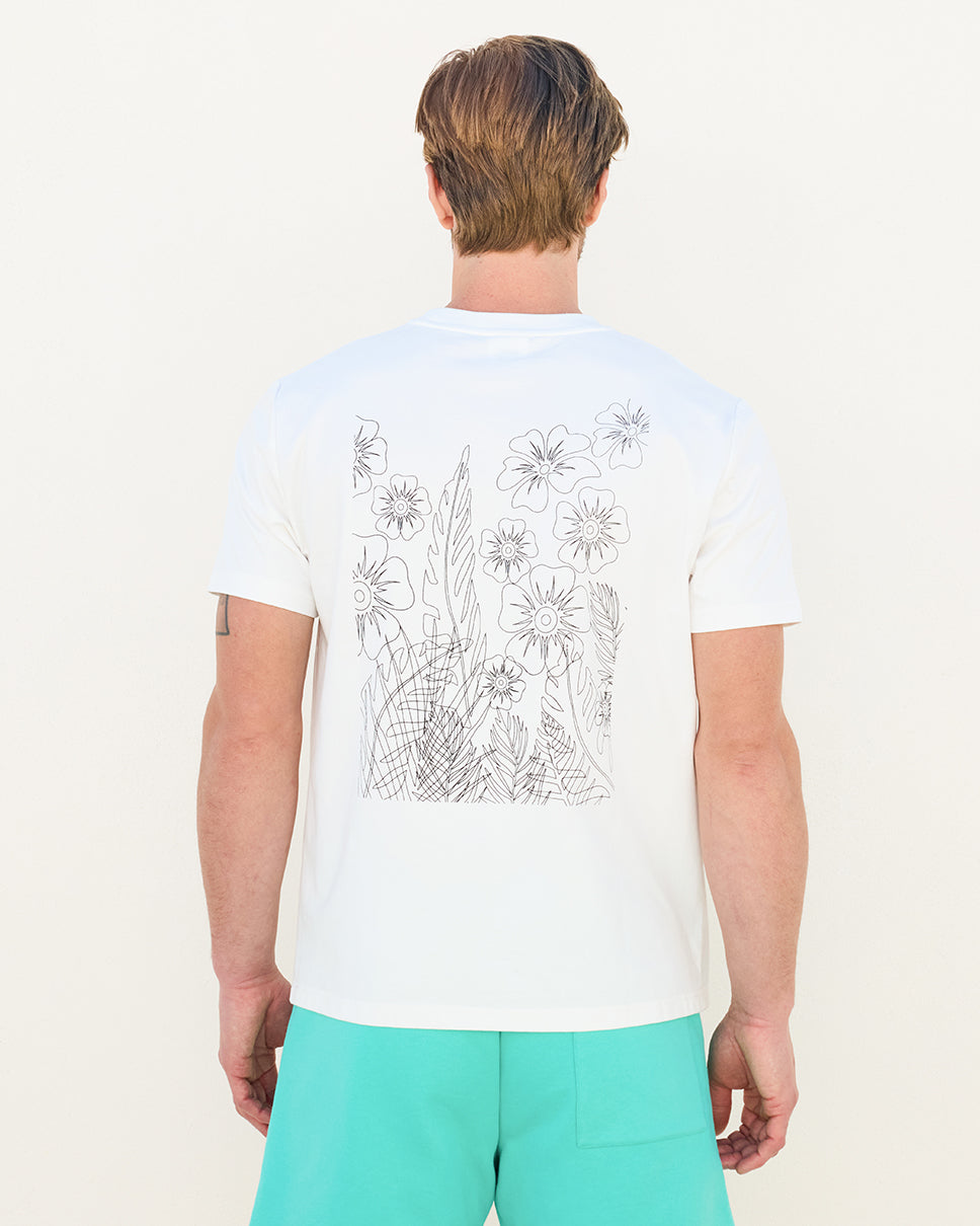Floral Outline Regular Fit Tee