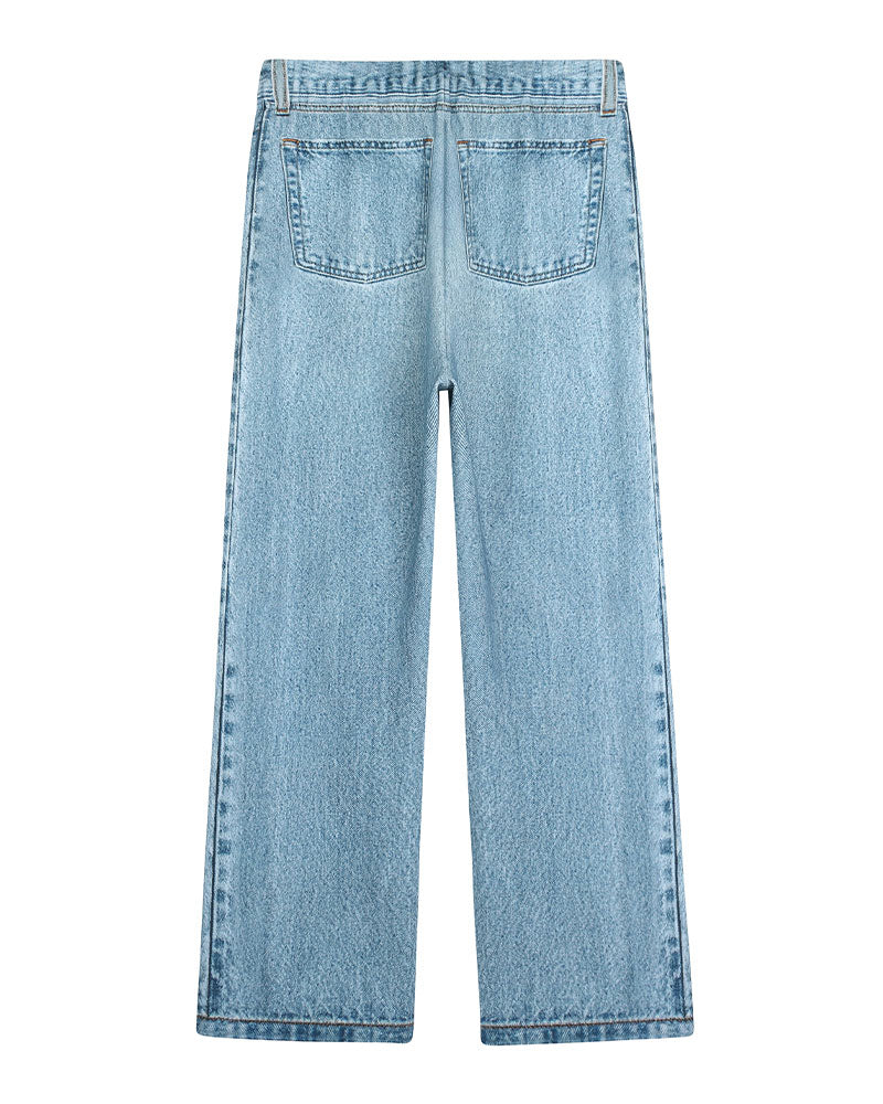 Relaxed Fit Denim Print Pants