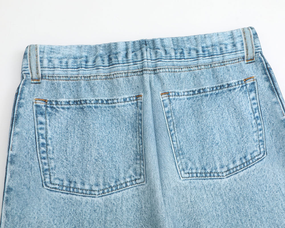 Relaxed Fit Denim Print Pants