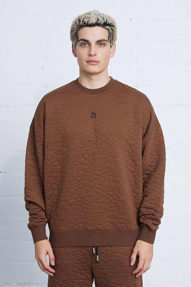 Rock Quilted Oversized Crewneck