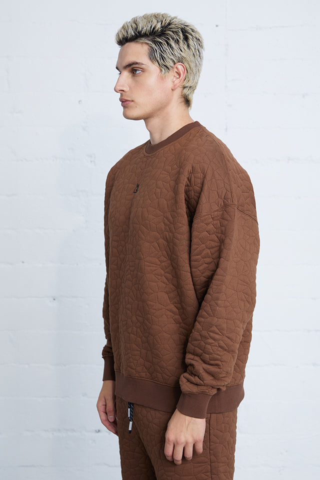 Rock Quilted Oversized Crewneck