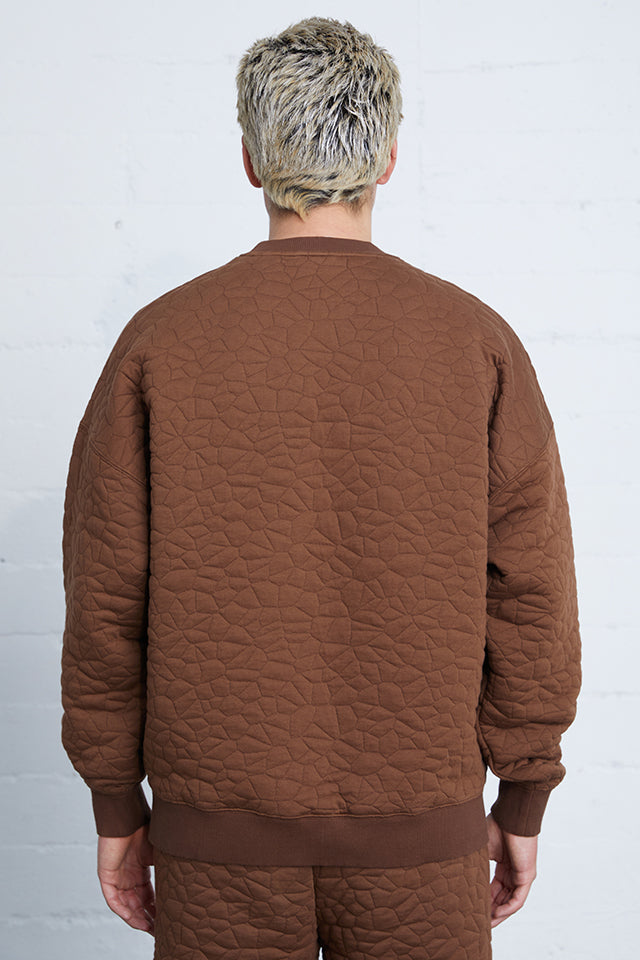 Rock Quilted Oversized Crewneck