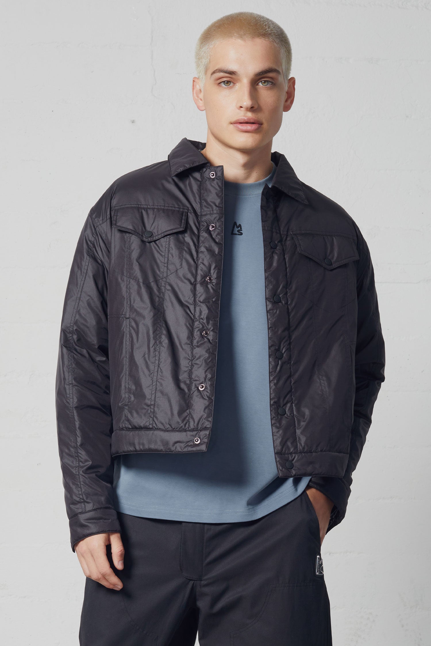 Aphelion Padded Nylon Trucker Jacket