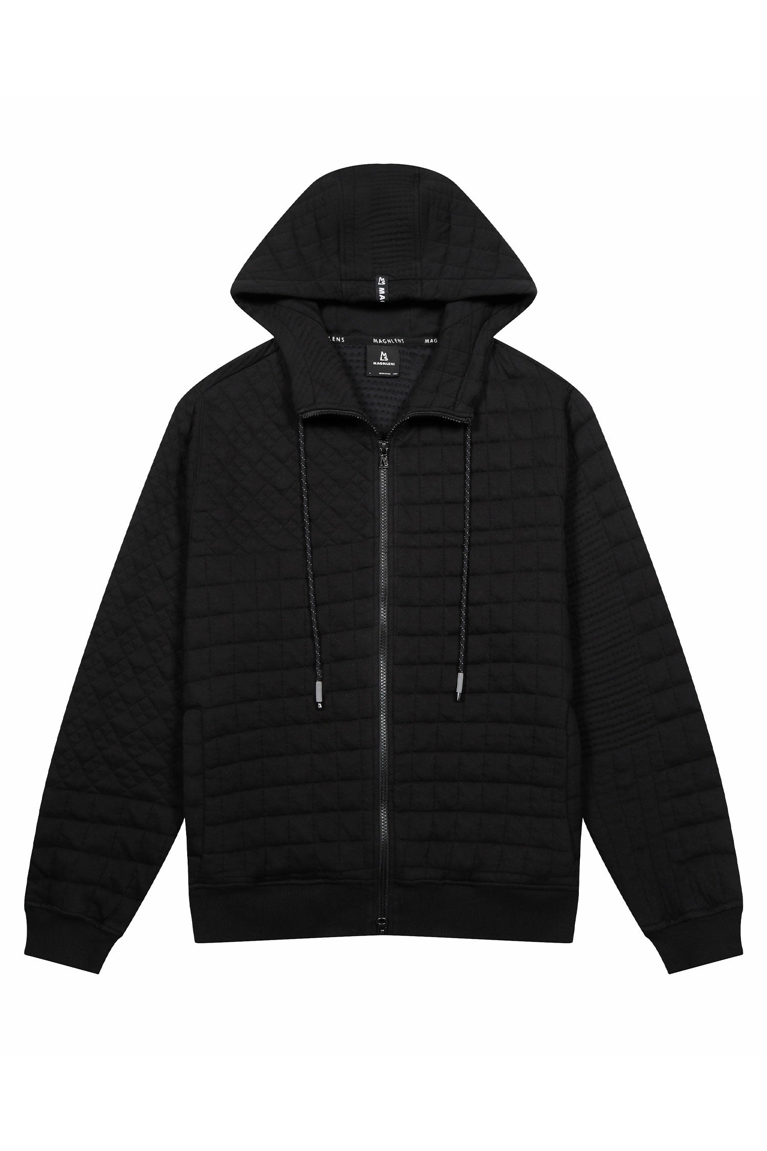 Rowan Quilted Jacquard Zip Up Hoodie