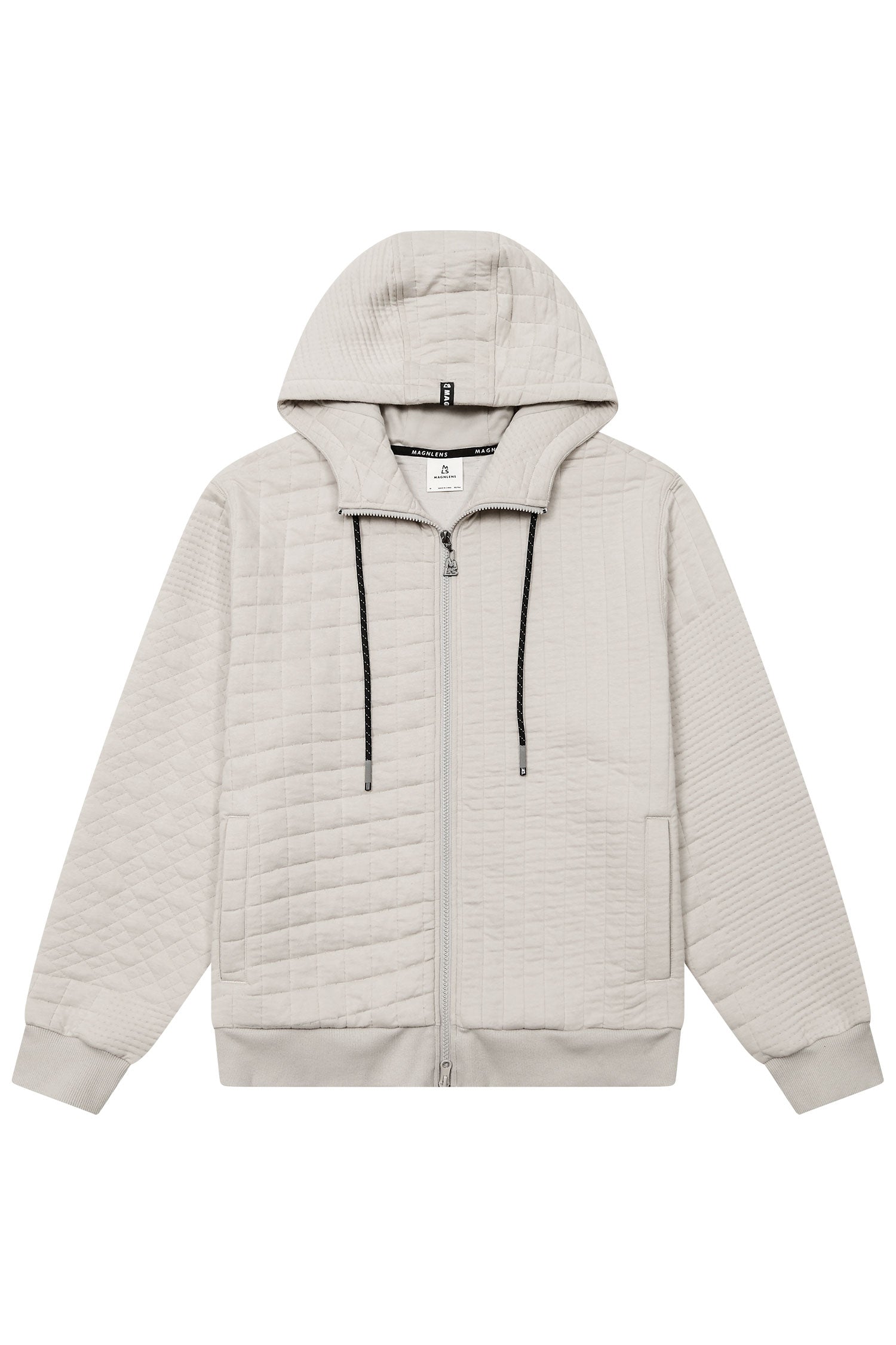 Rowan Quilted Jacquard Zip Up Hoodie