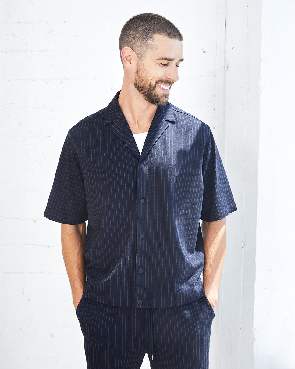 Cantor Pinstripe Button Down