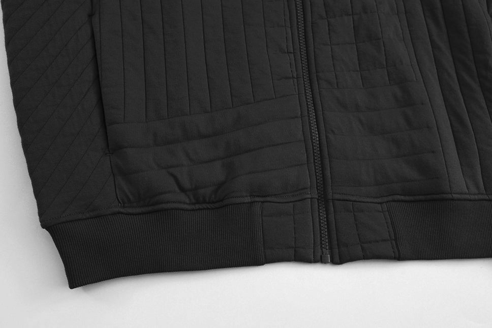 Zeno Quilted Jacquard Zip-Up Hoodie