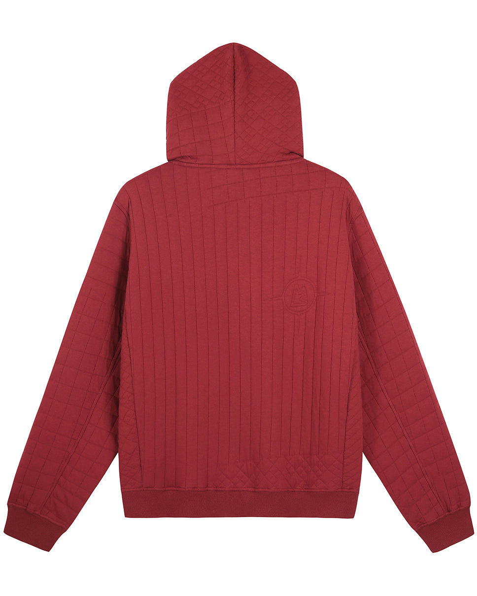 Zeno Quilted Jacquard Zip-Up Hoodie