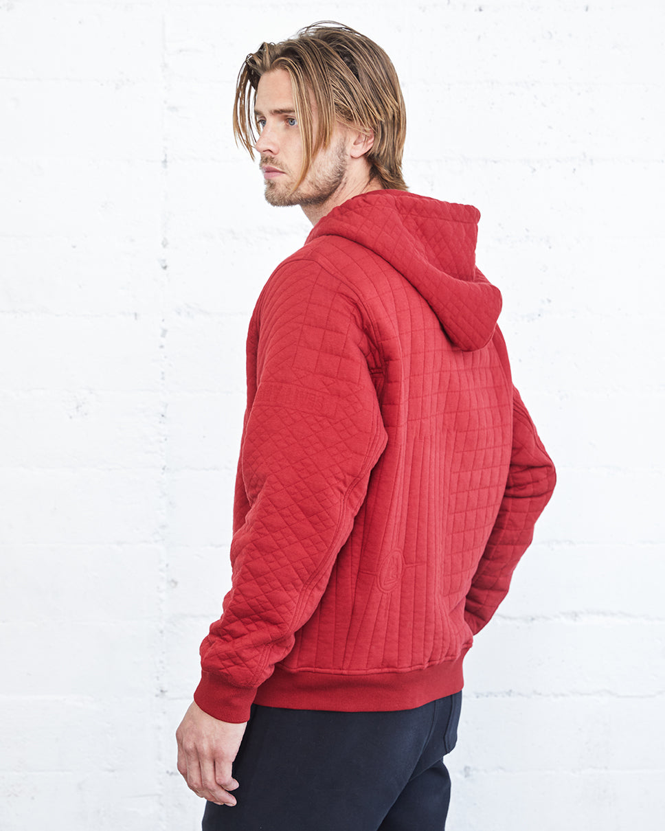 Zeno Quilted Jacquard Zip-Up Hoodie