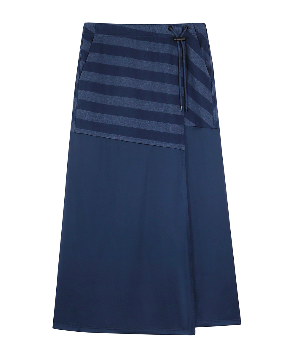 Stripe Satin Maxi Skirt