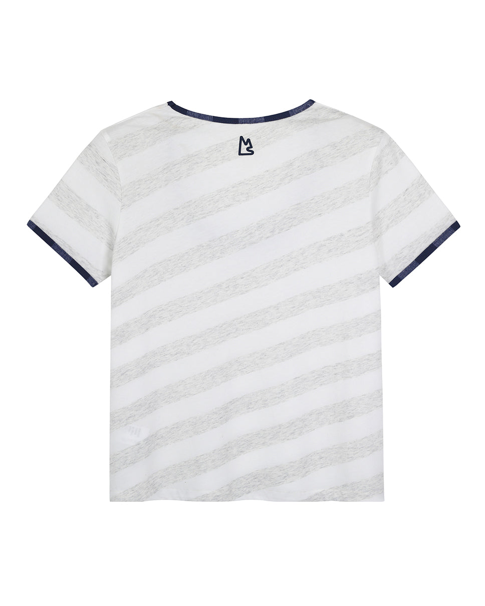 Stripe Bias Tee