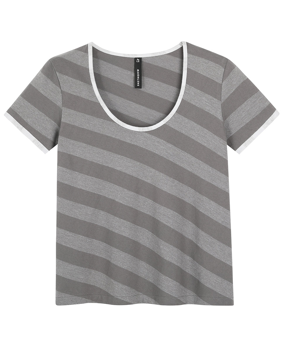 Stripe Bias Tee