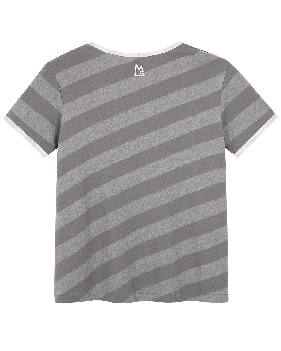 Stripe Bias Tee