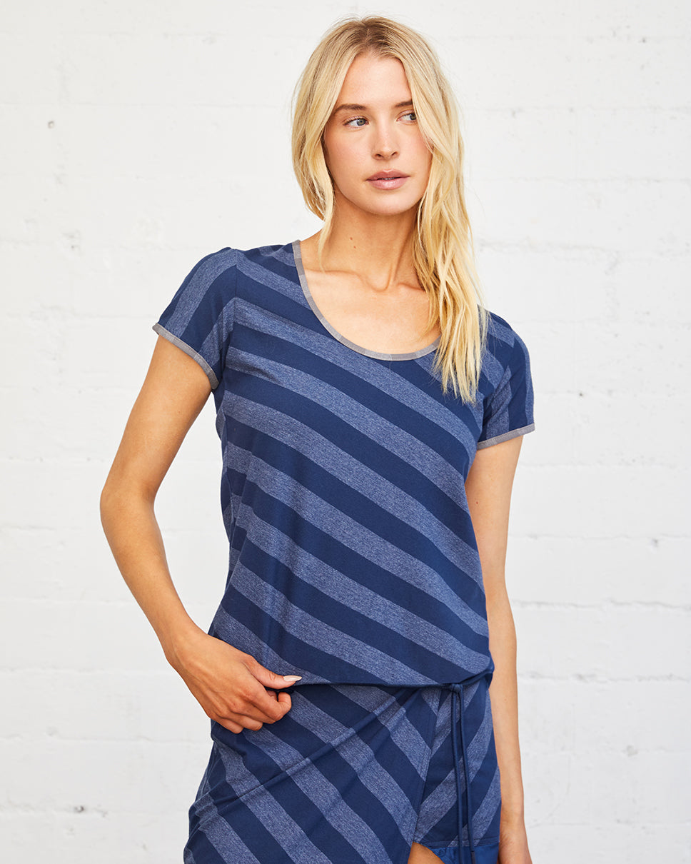 Stripe Bias Tee