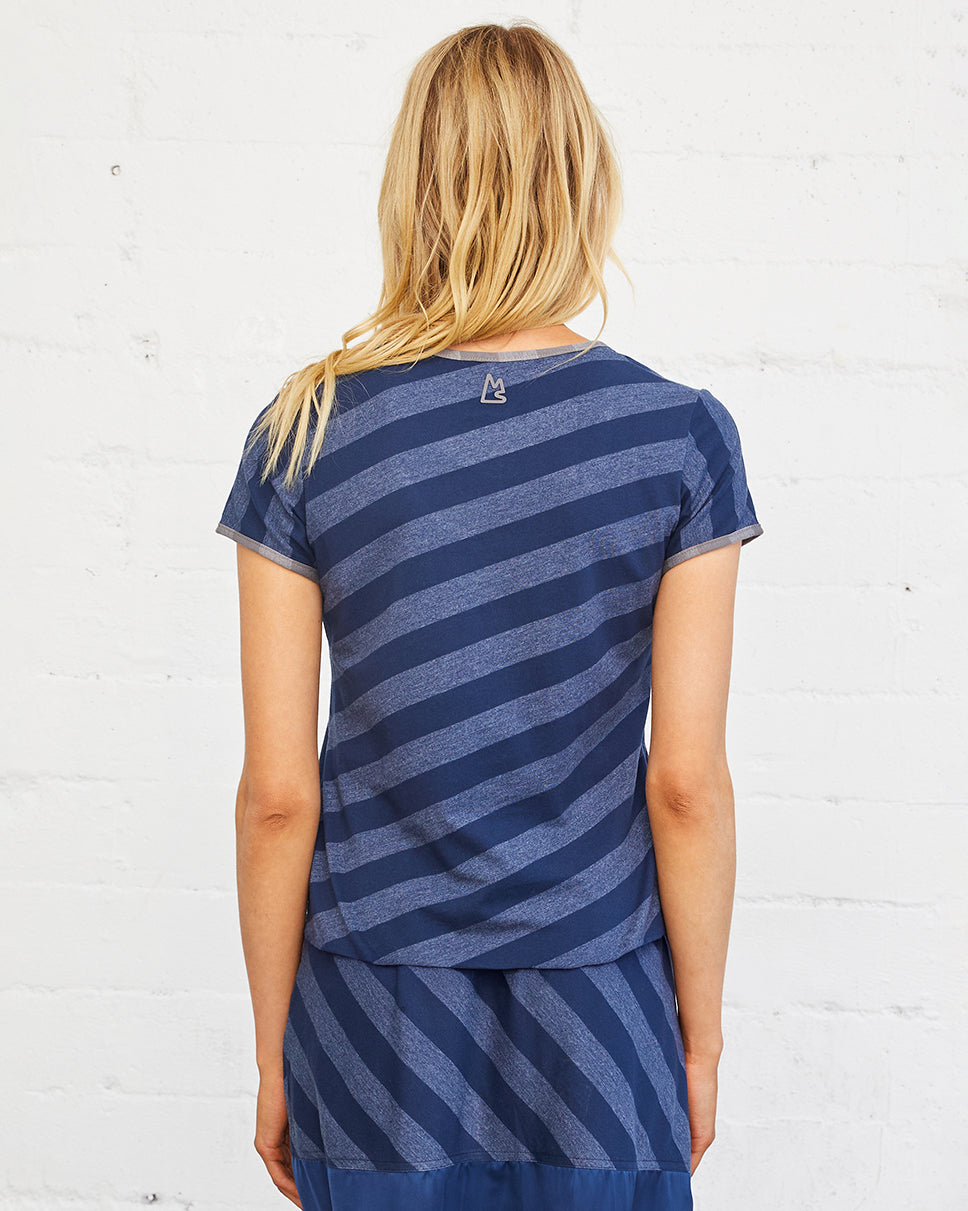 Stripe Bias Tee