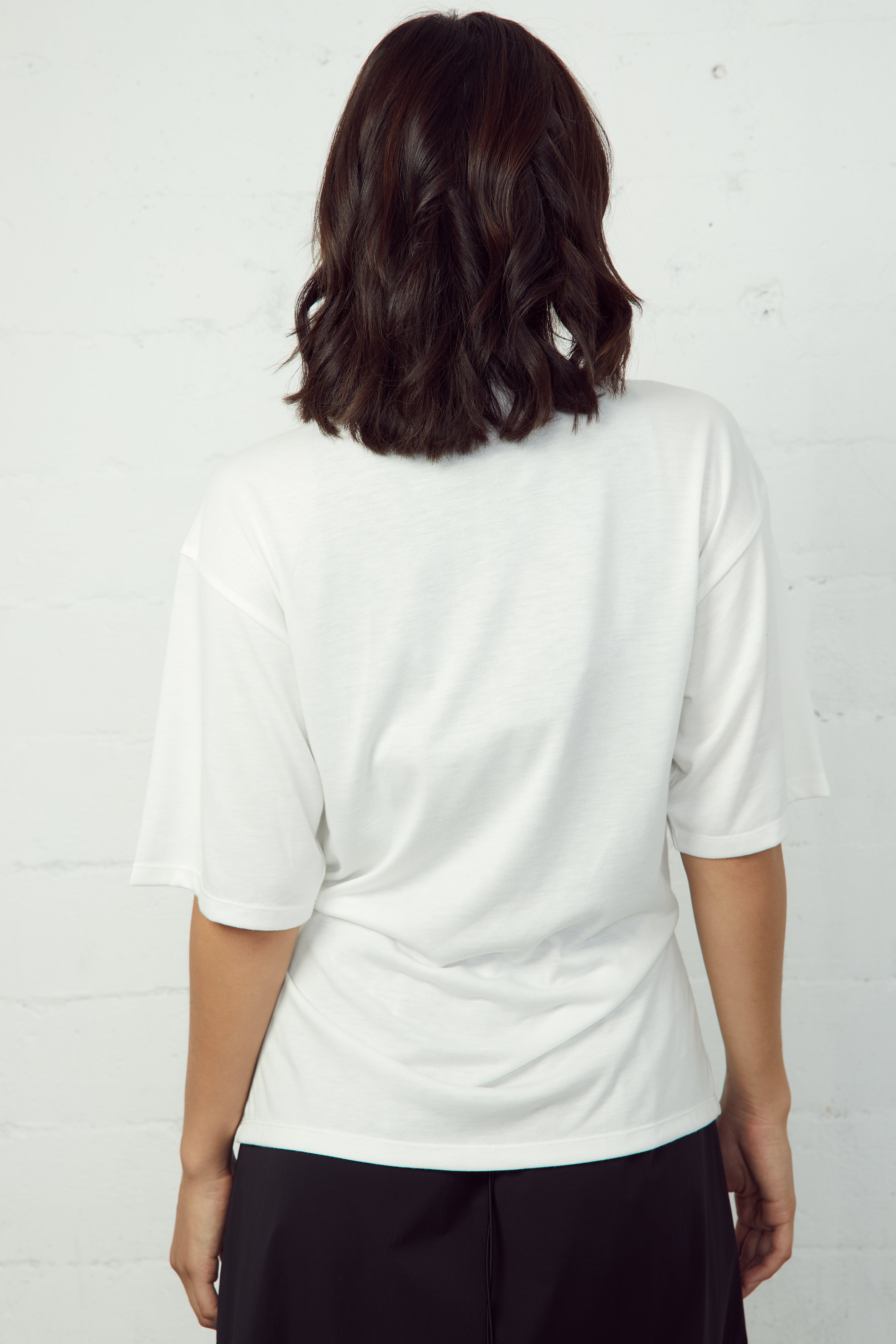 Talia Relaxed Tee With Gathered Front