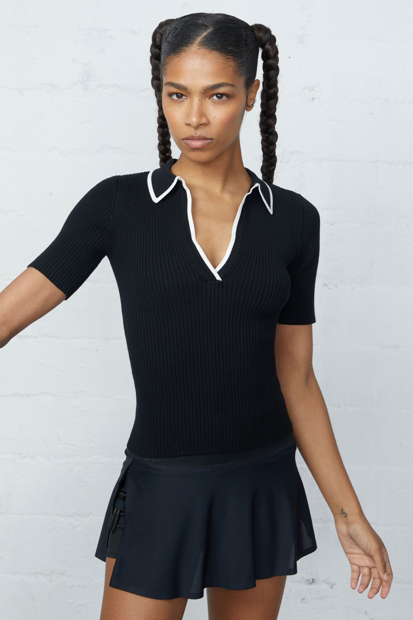 Alice Rib Polo Shirt