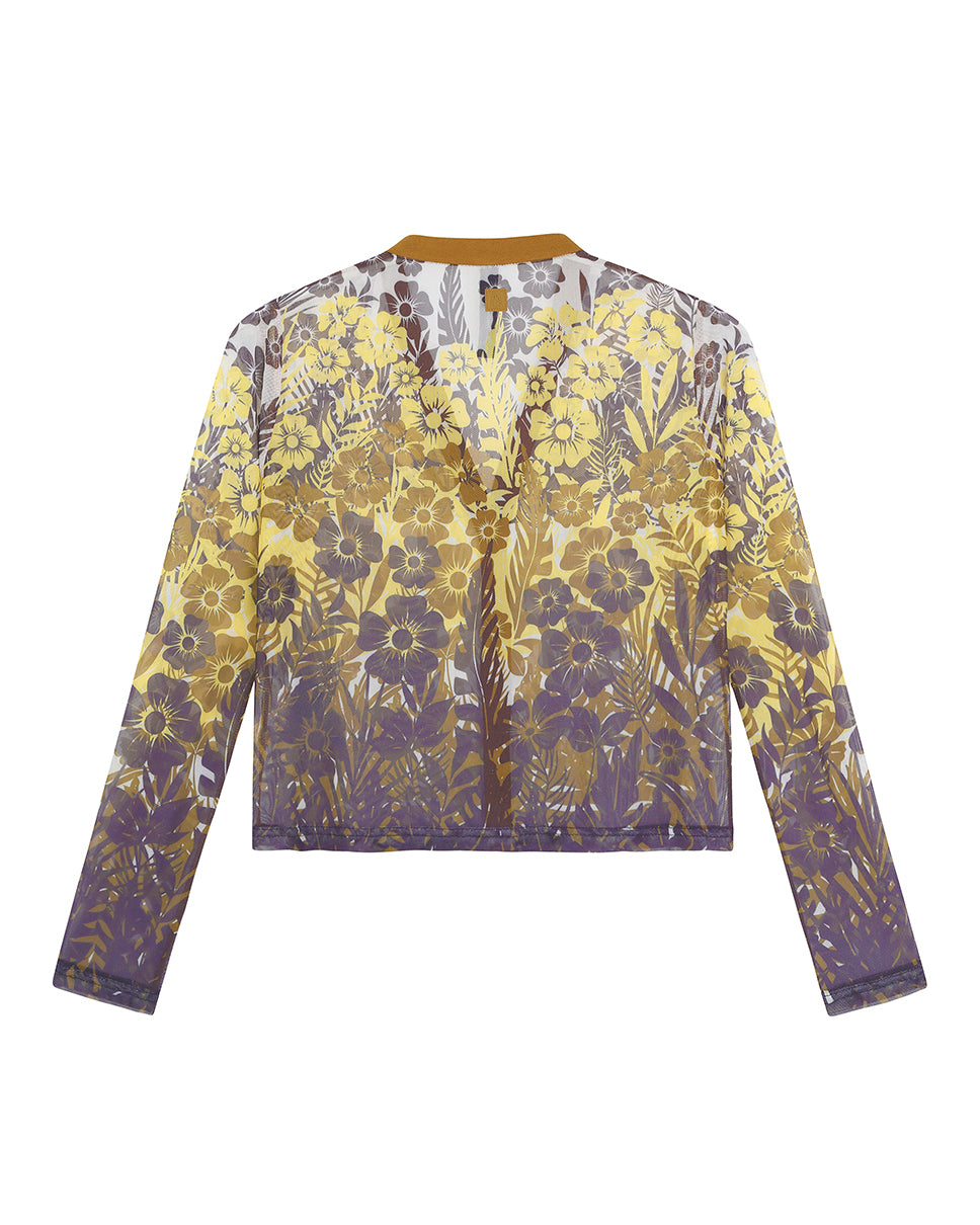 Floral Palm Mesh Cardigan