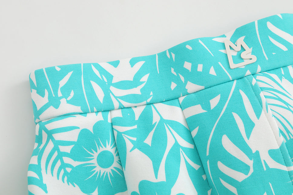 Floral Palm Micro Short Shorts