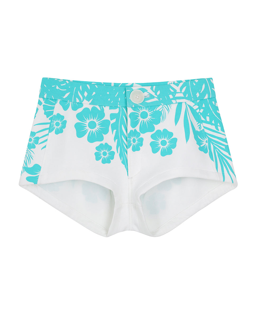Floral Palm Micro Short Shorts