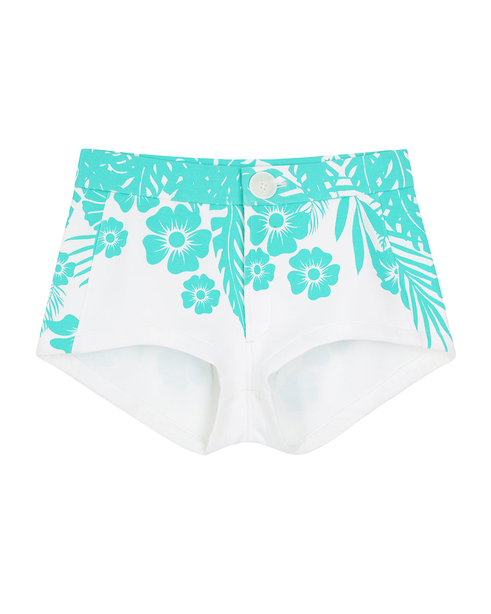 Floral Palm Micro Short Shorts