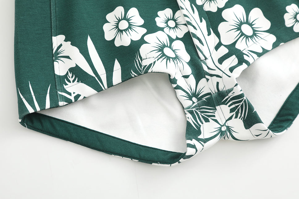 Floral Palm Micro Short Shorts