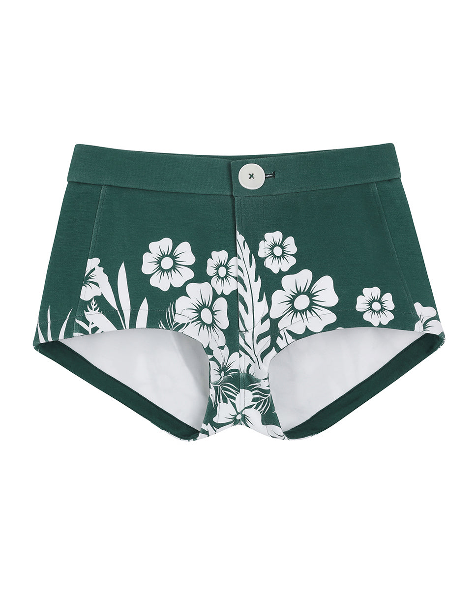 Floral Palm Micro Short Shorts