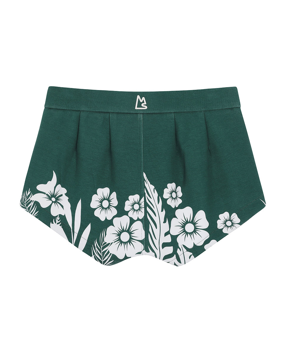 Floral Palm Micro Short Shorts