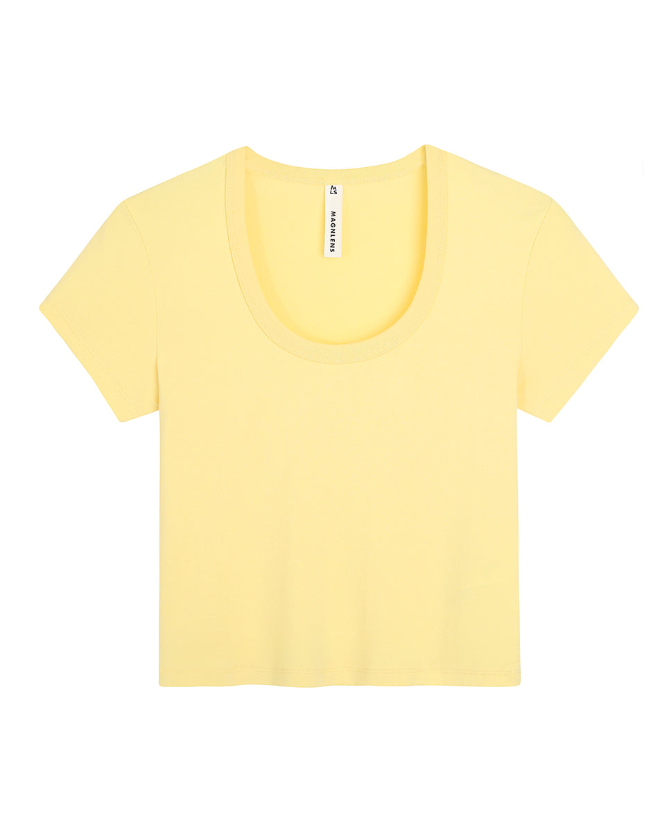 Yellow Donna Bamboo Scoop Tee