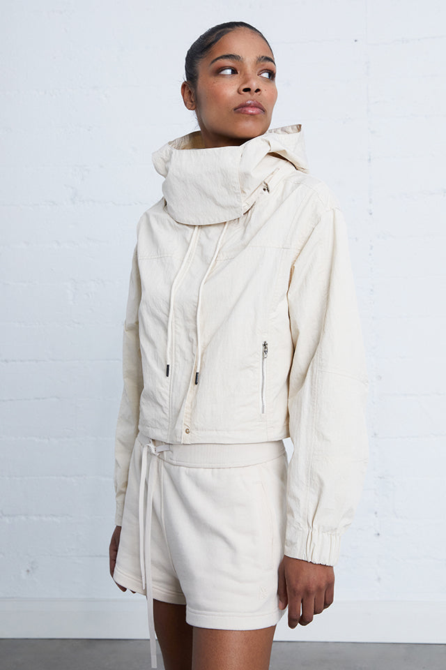 Sora Cropped Jacket With Detachable Snood