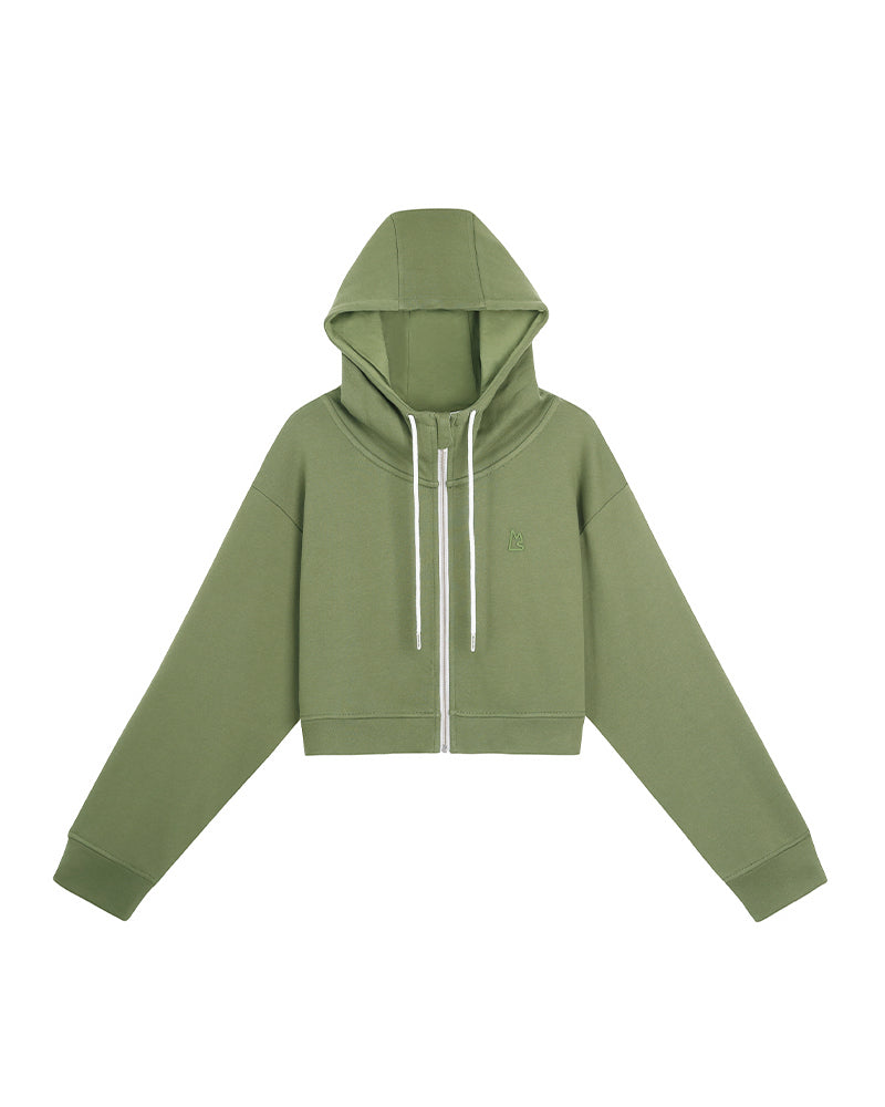 Moss Landsdowne Cropped Hoodie