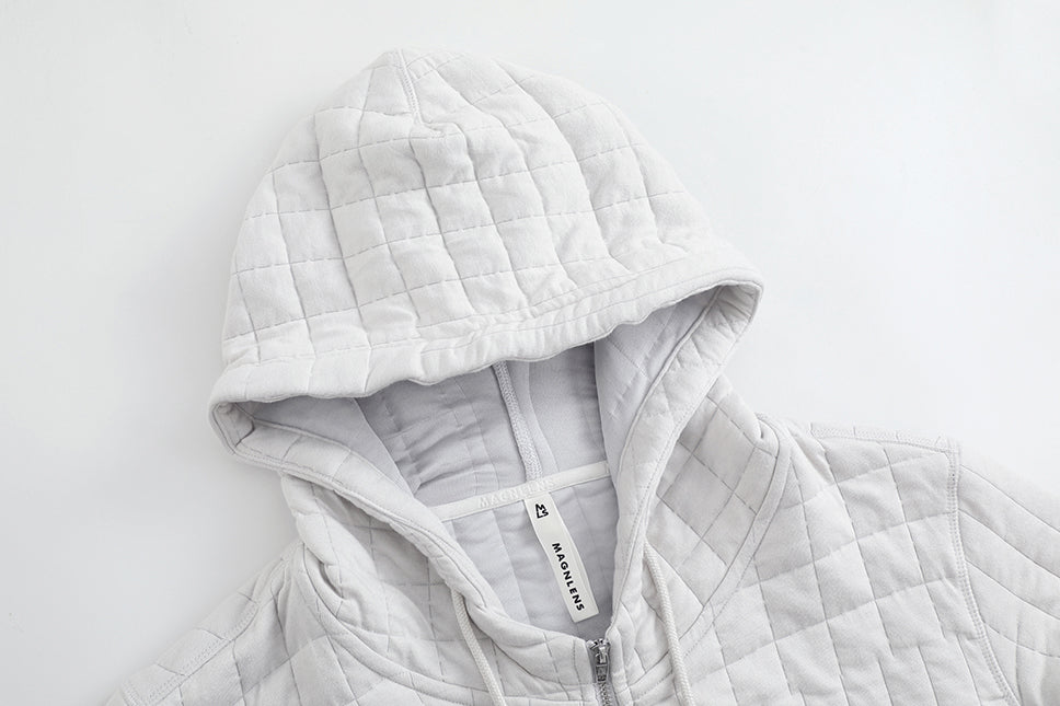 Zeno Quilted Zip-Up Hoodie