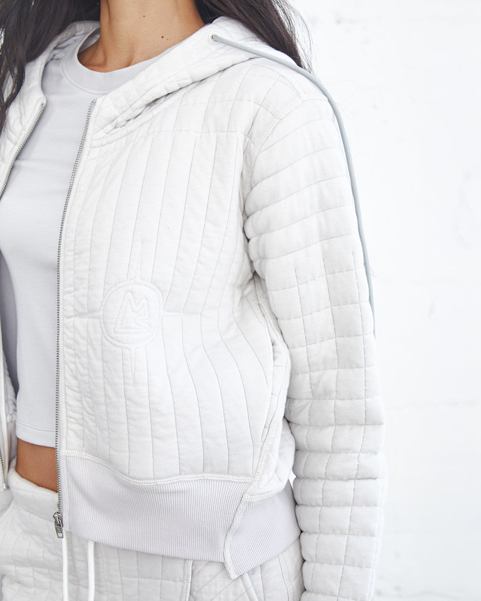 Zeno Quilted Zip-Up Hoodie