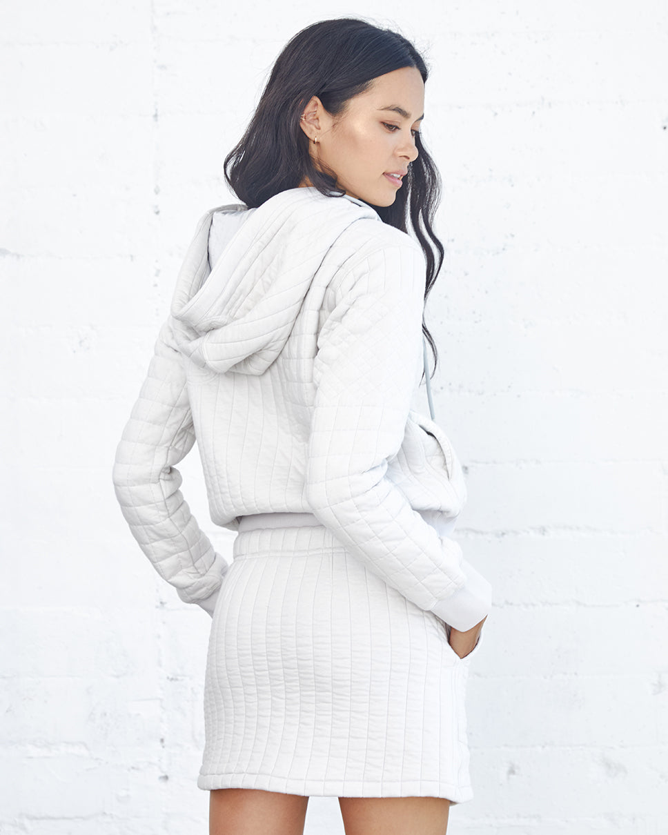 Zeno Quilted Zip-Up Hoodie