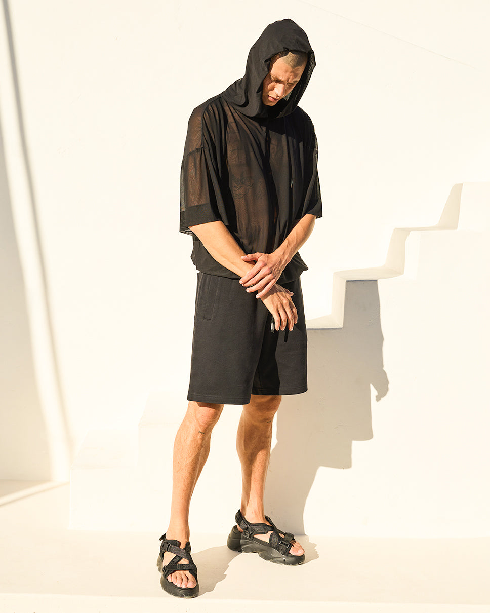 Mesh Short Sleeve Hoodie