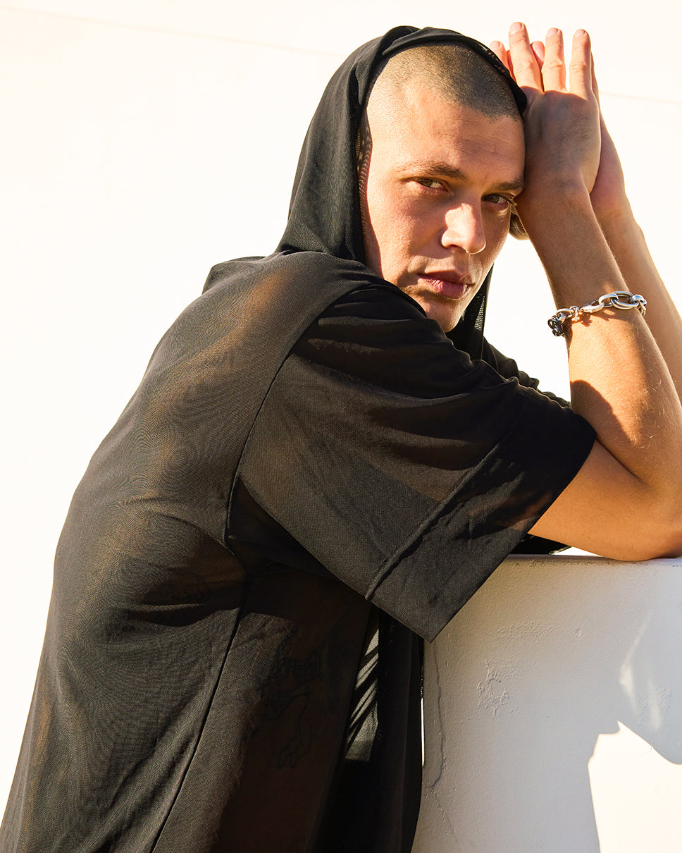 Mesh Short Sleeve Hoodie