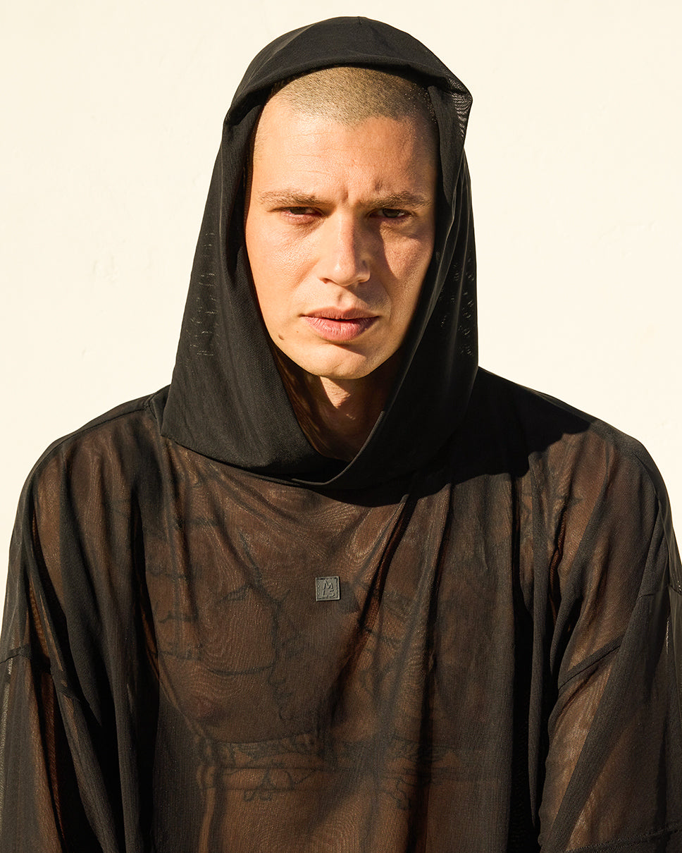 Mesh Short Sleeve Hoodie