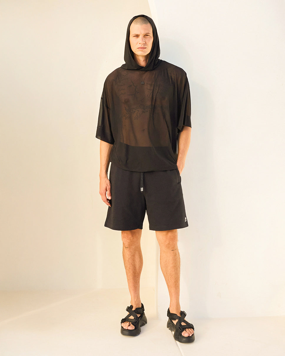 Mesh Short Sleeve Hoodie
