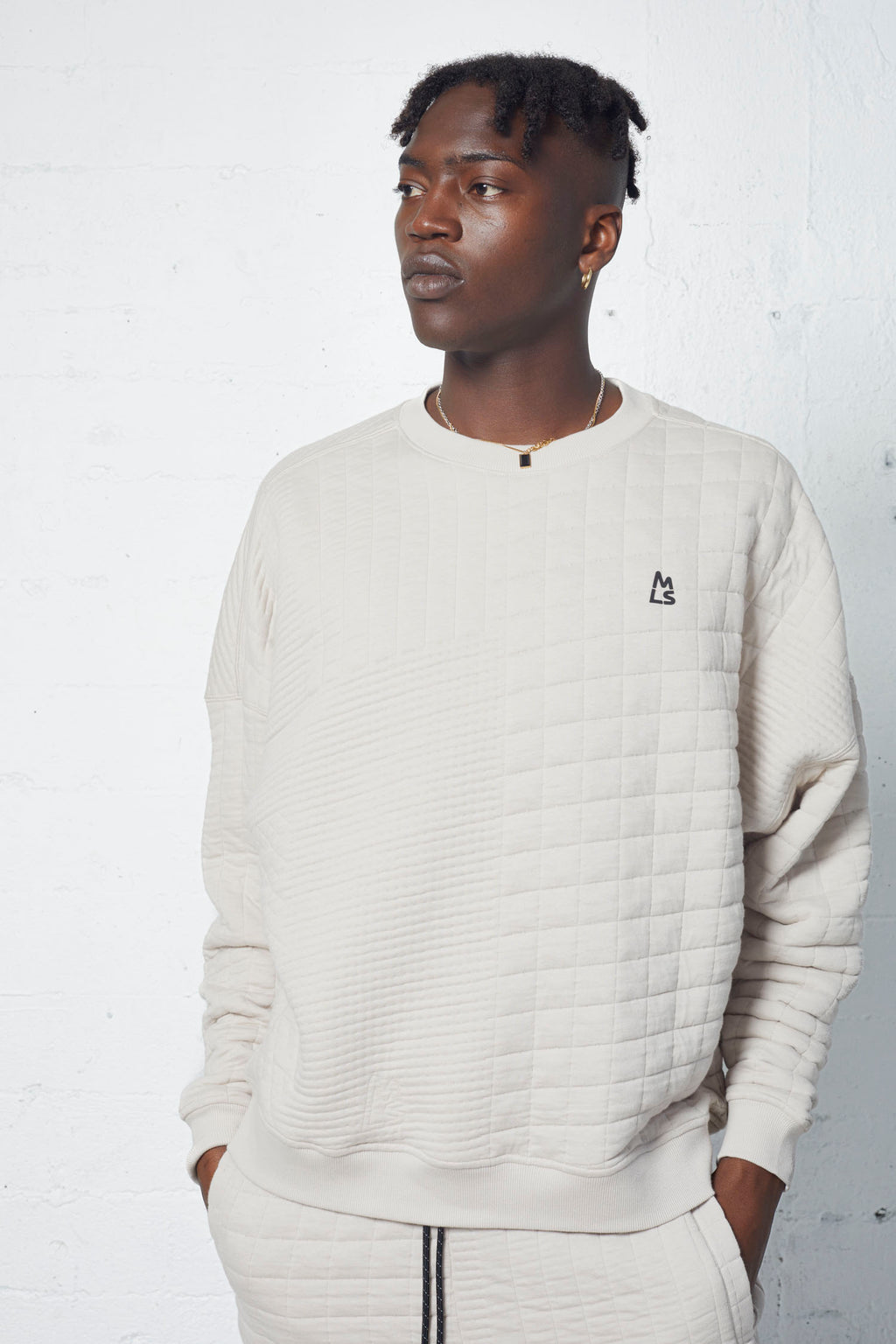 MAGNLENS Rowan Quilted Jacquard Zip Up Hoodie