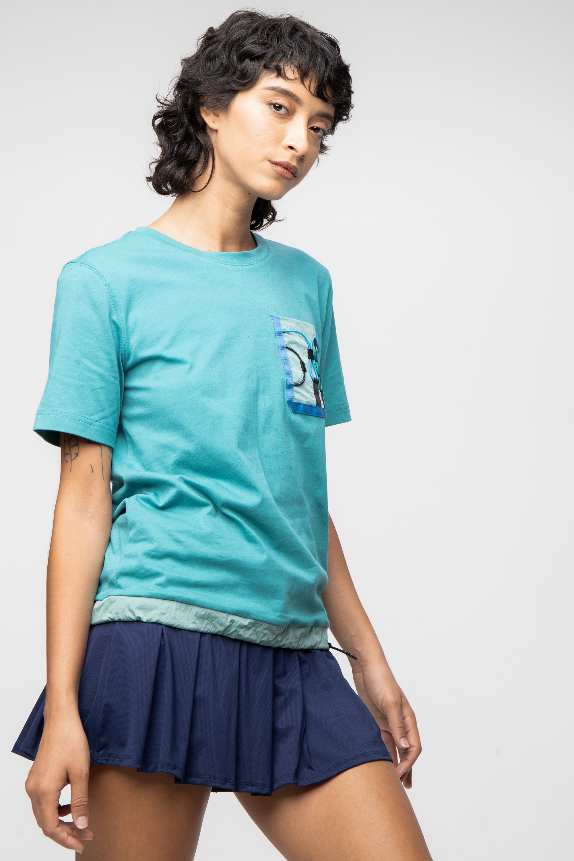 Technical Pocket Adjustable Hem T-Shirt